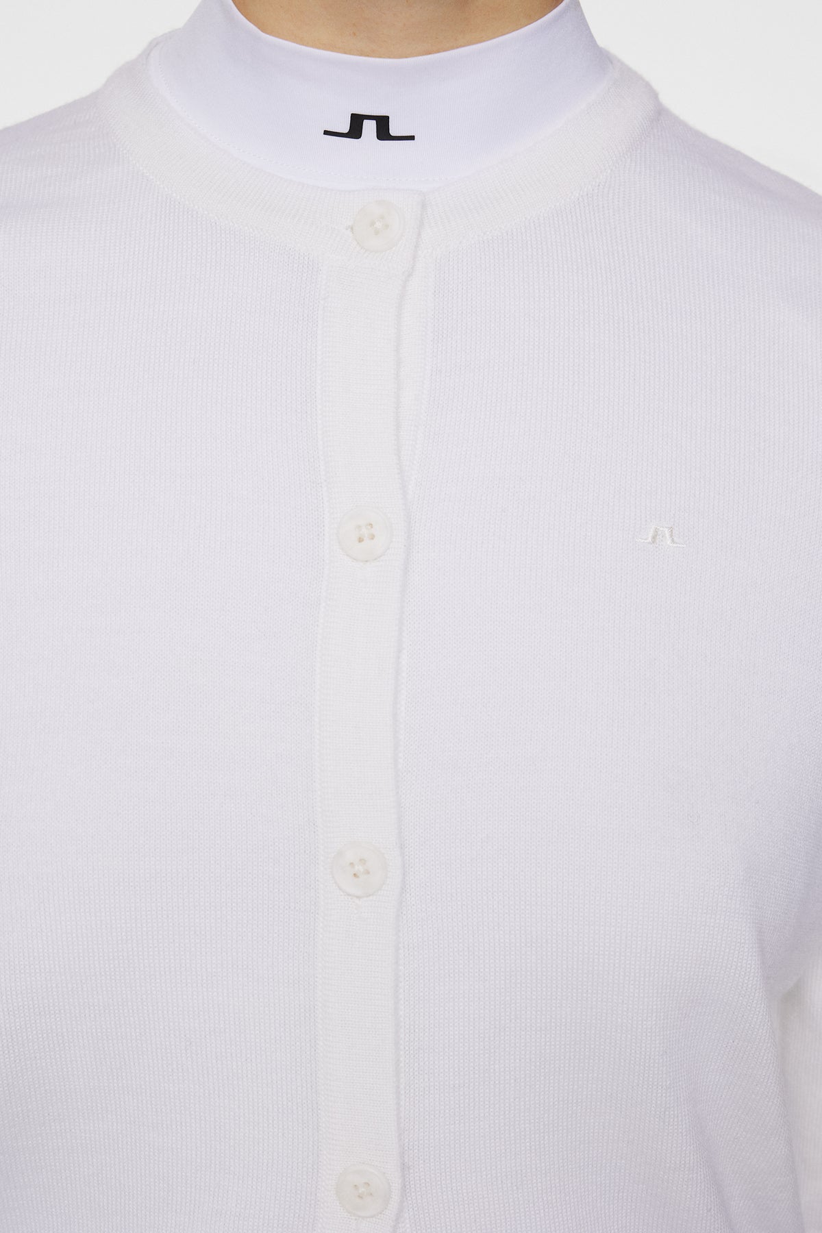 Joanna Knitted Cardigan in White by J.Lindeberg