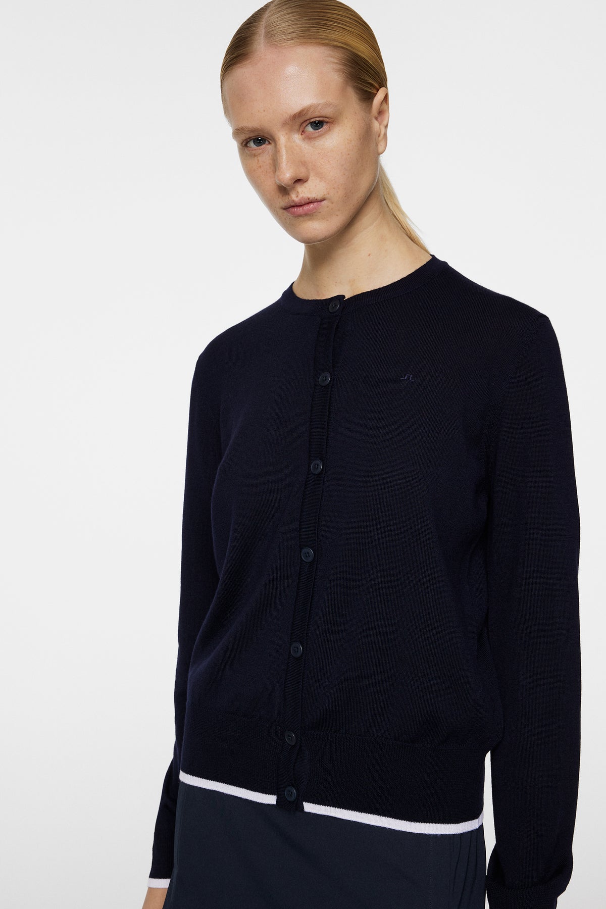 Joanna Knitted Cardigan in JL Navy by J.Lindeberg