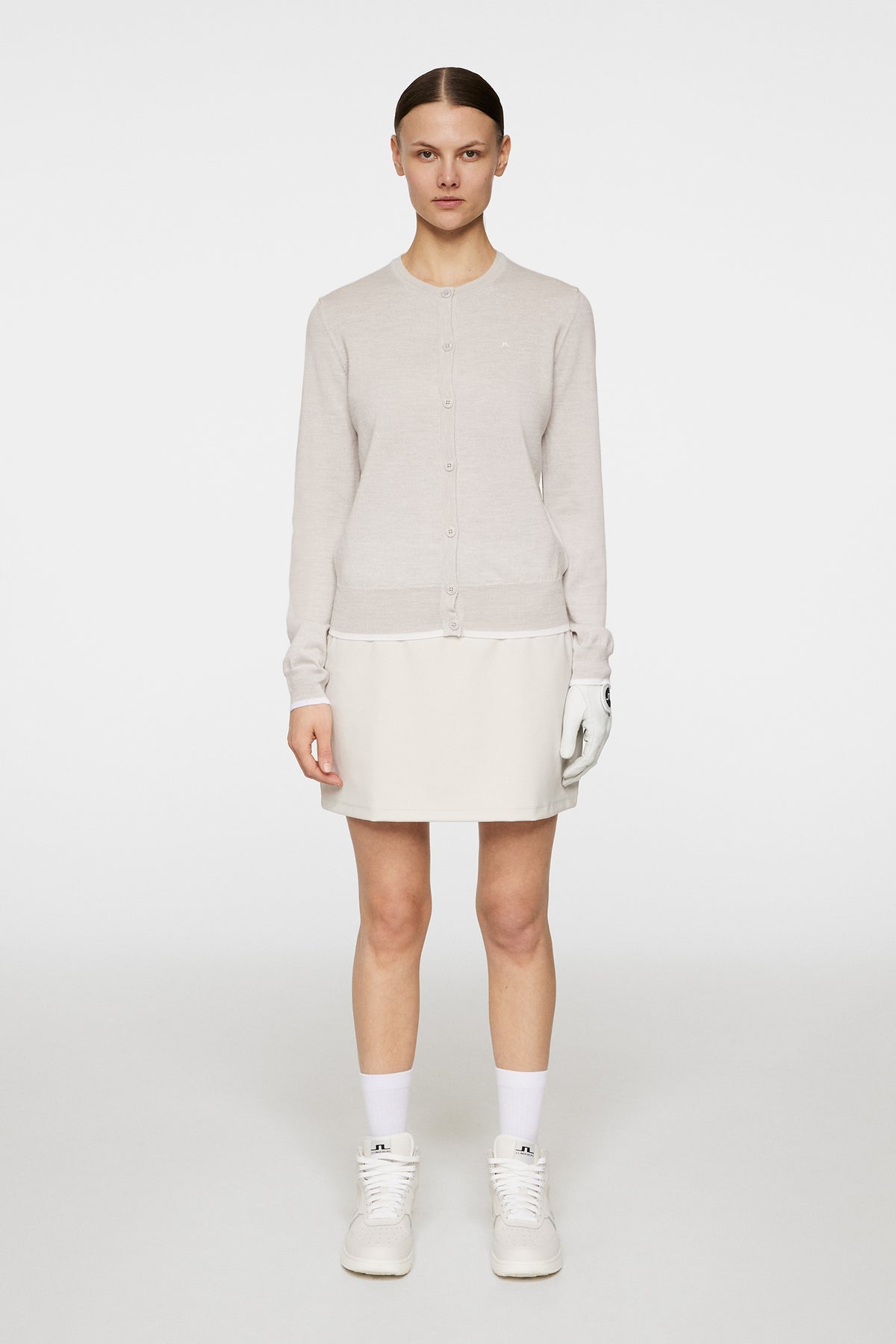 Joanna Knitted Cardigan in Moonbeam by J.Lindeberg