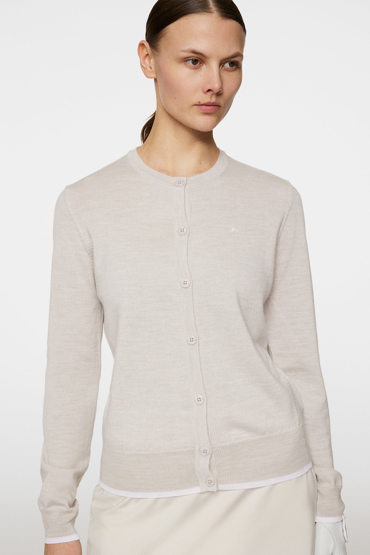 Joanna Knitted Cardigan in Moonbeam by J.Lindeberg
