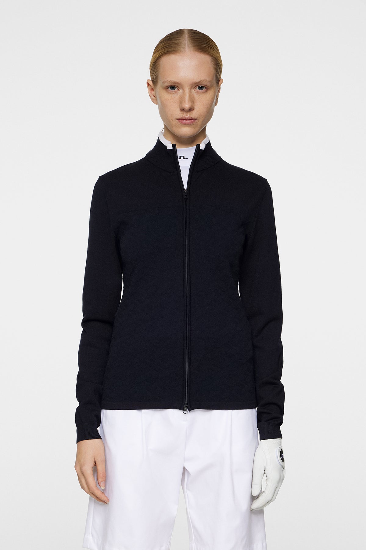 Anna Knitted Zip Sweater in JL Navy by J.Lindeberg