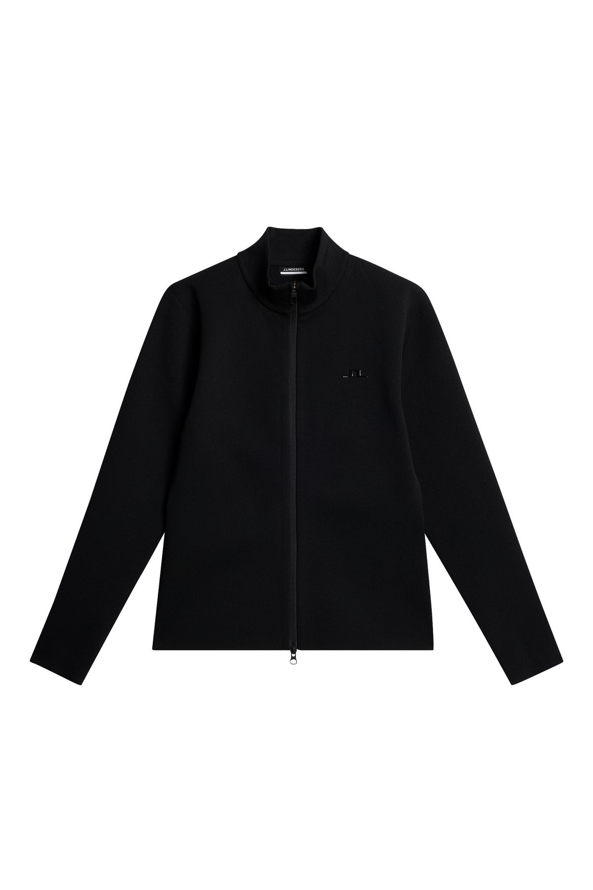 Bell Tech Knit Zip Sweater in Black by J.Lindeberg