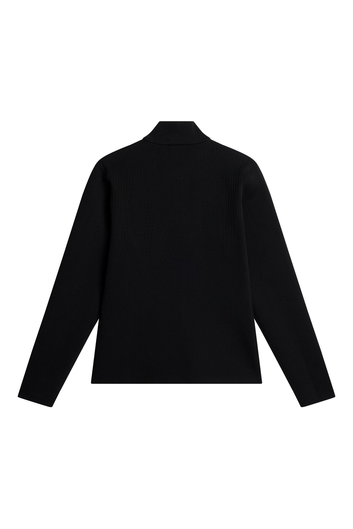 Bell Tech Knit Zip Sweater in Black by J.Lindeberg