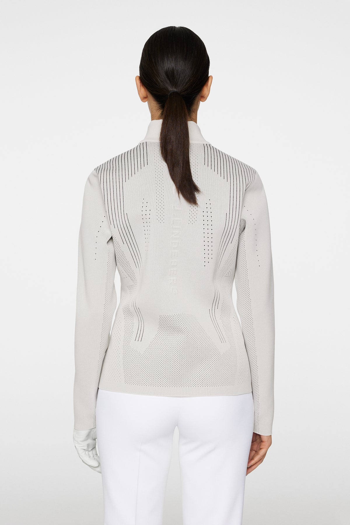 Bell Tech Knit Zip Sweater in Moonbeam by J.Lindeberg