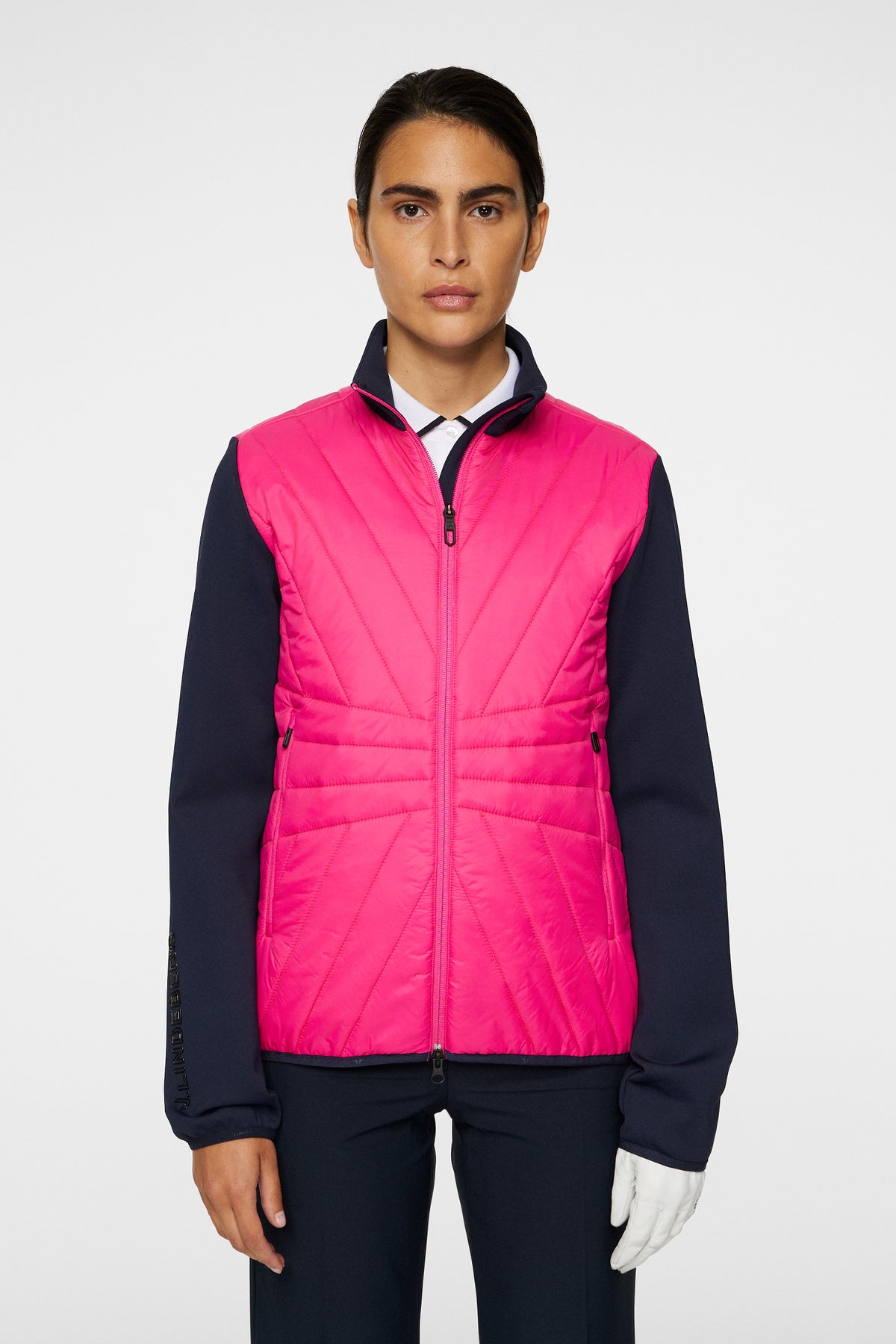 Holma Quilt Hybrid Jacket in Pink Peacock by J.Lindeberg