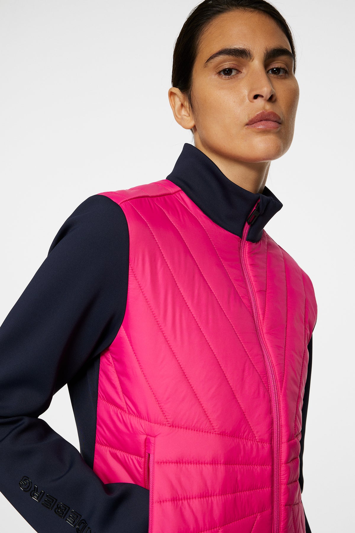 Holma Quilt Hybrid Jacket in Pink Peacock by J.Lindeberg