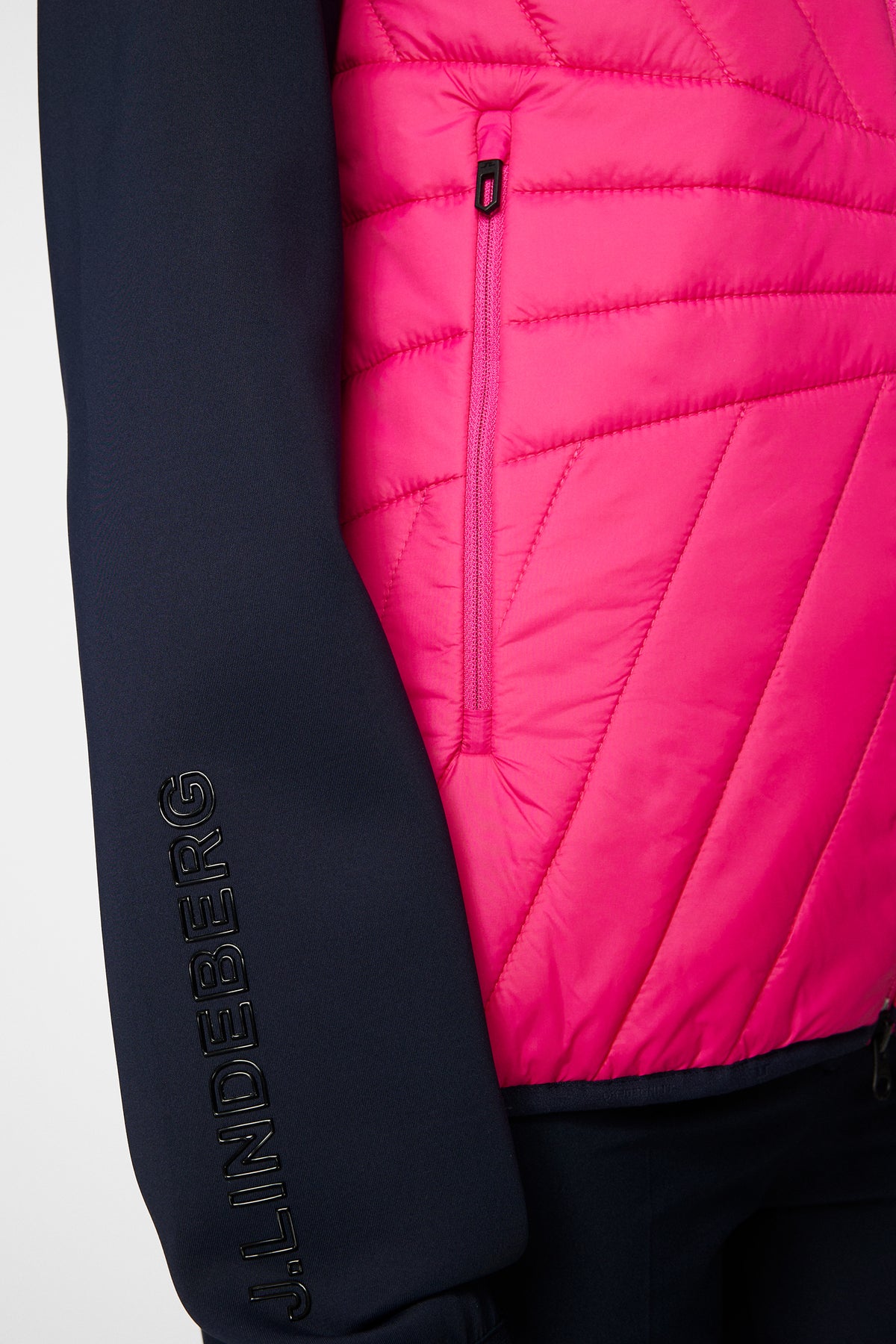 Holma Quilt Hybrid Jacket in Pink Peacock by J.Lindeberg