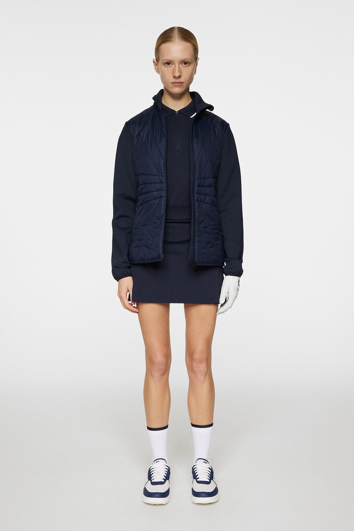 Holma Quilt Hybrid Jacket in JL Navy by J.Lindeberg