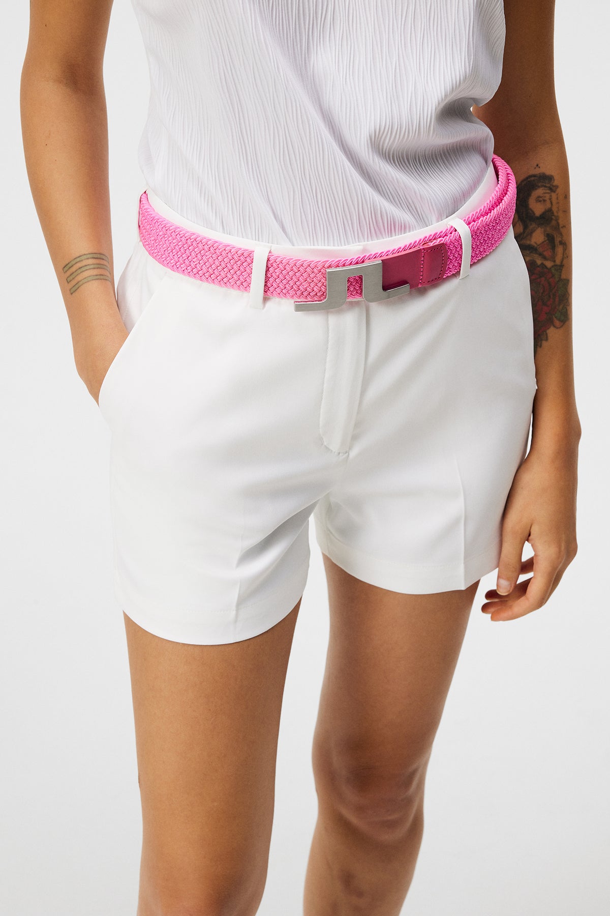 Gwen Shorts in White by J.Lindeberg