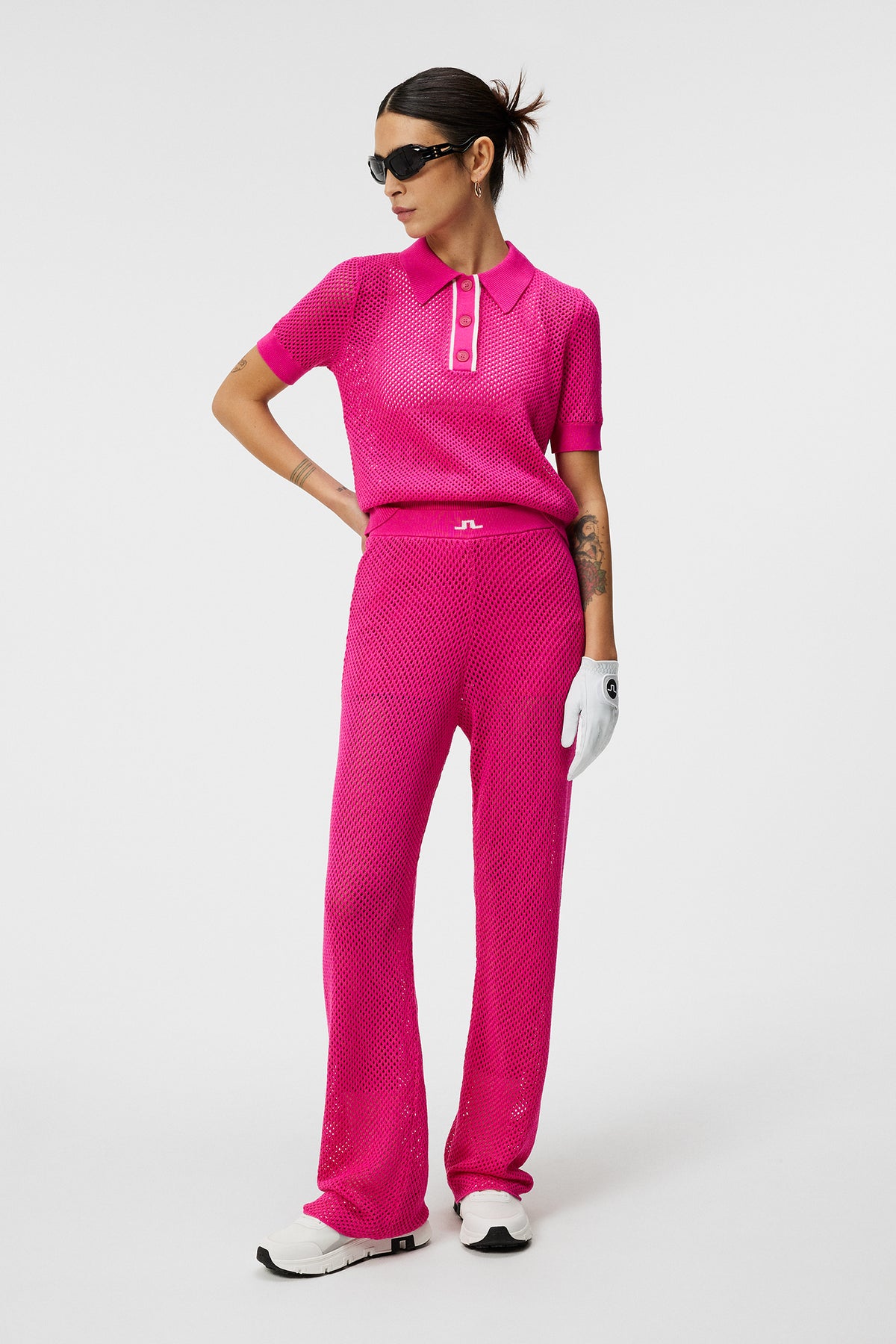 Korine Knitted Pant in Fuchsia Purple by J.Lindeberg