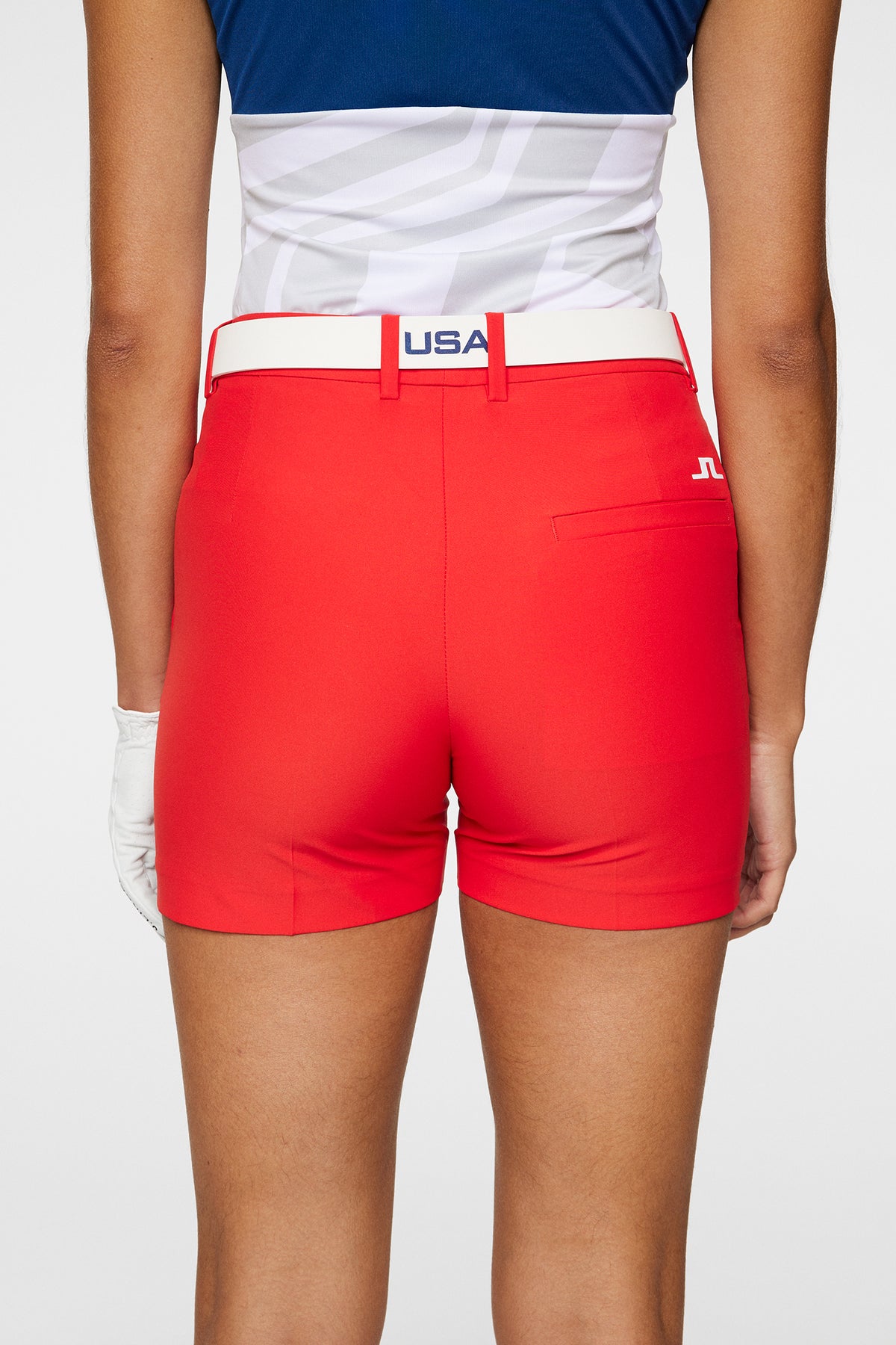 Gwen Shorts in Flame Scarlet by J.Lindeberg
