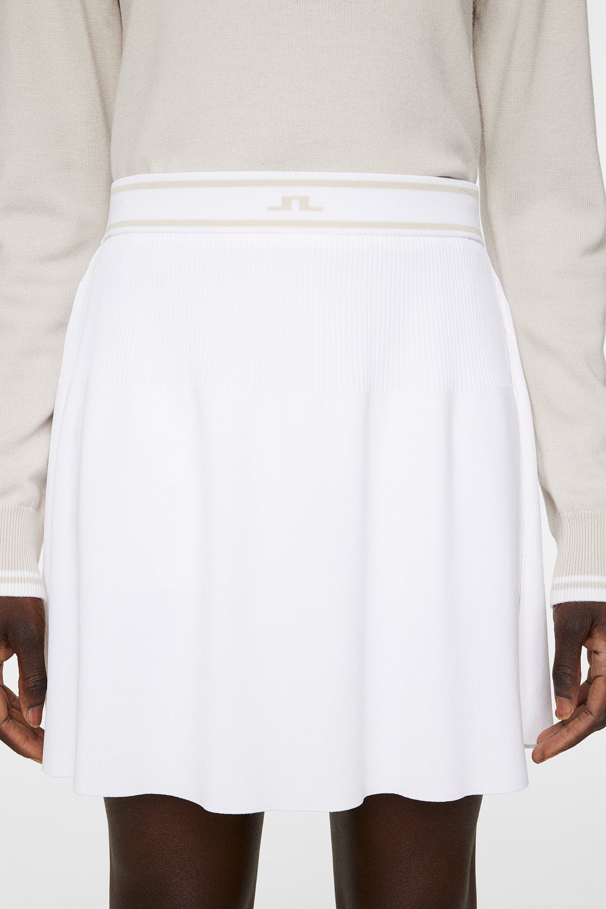 Emma Knitted Skirt in White by J.Lindeberg