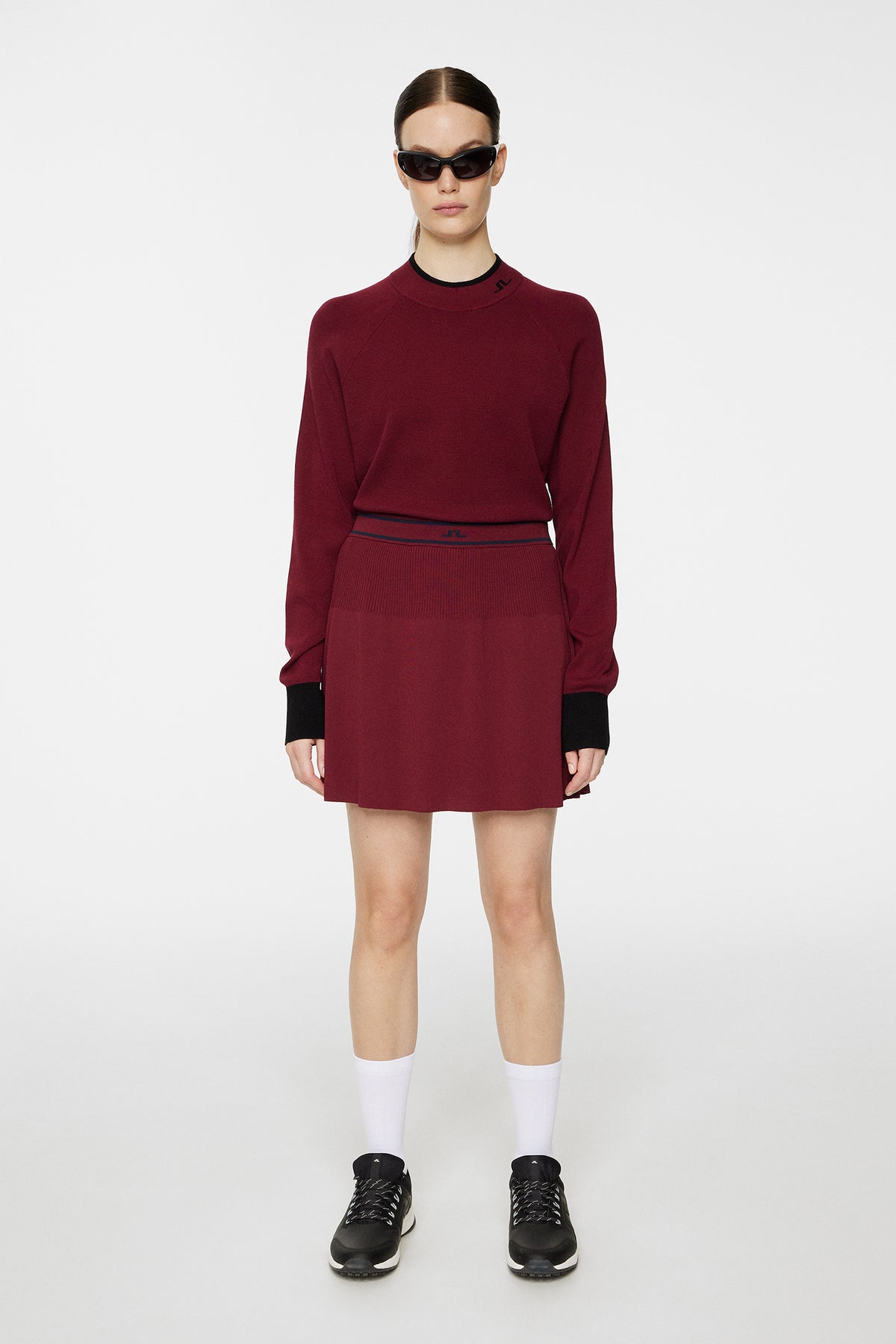 Emma Knitted Skirt in Cabernet by J.Lindeberg