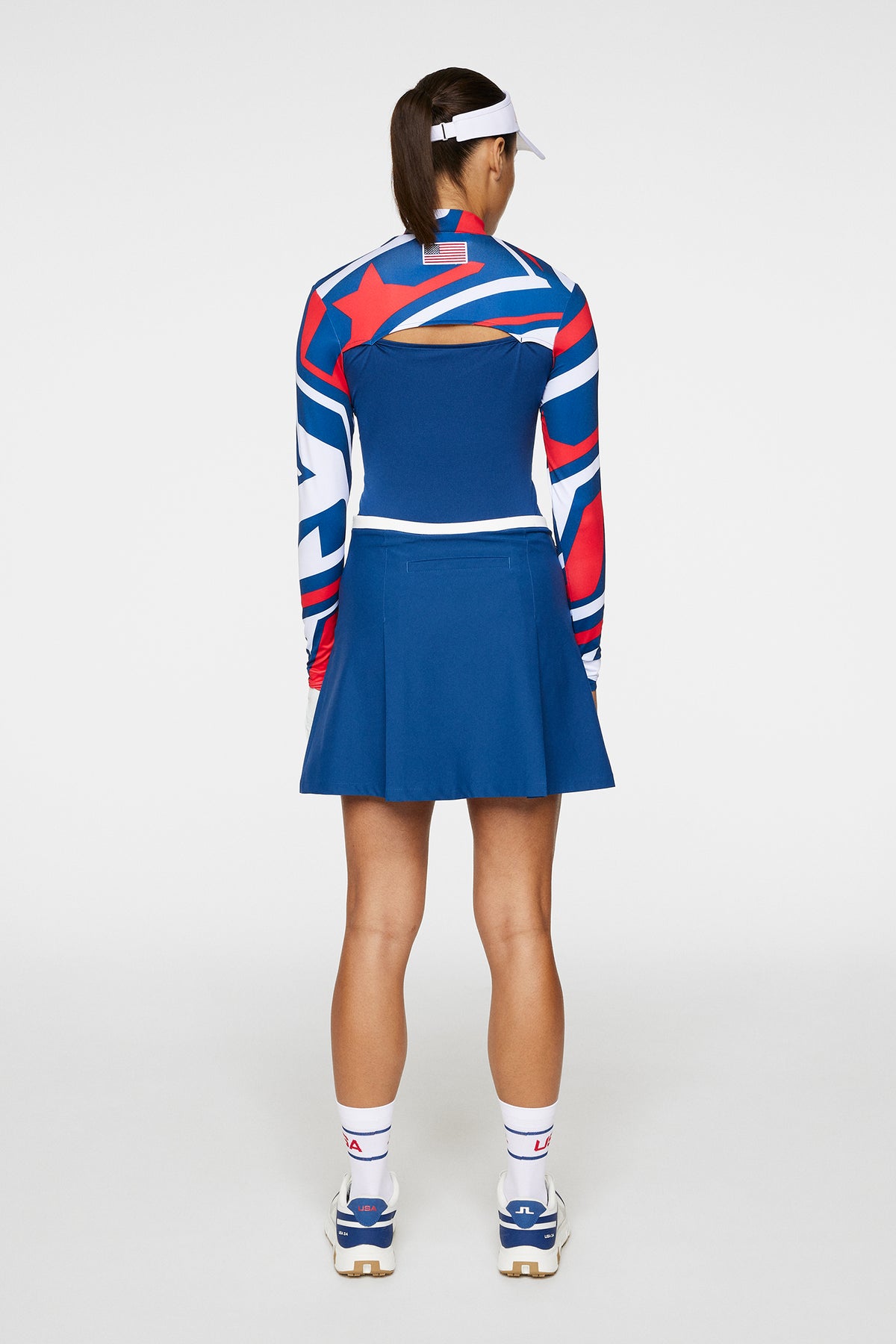 Elle Pleated Skirt in Estate Blue by J.Lindeberg