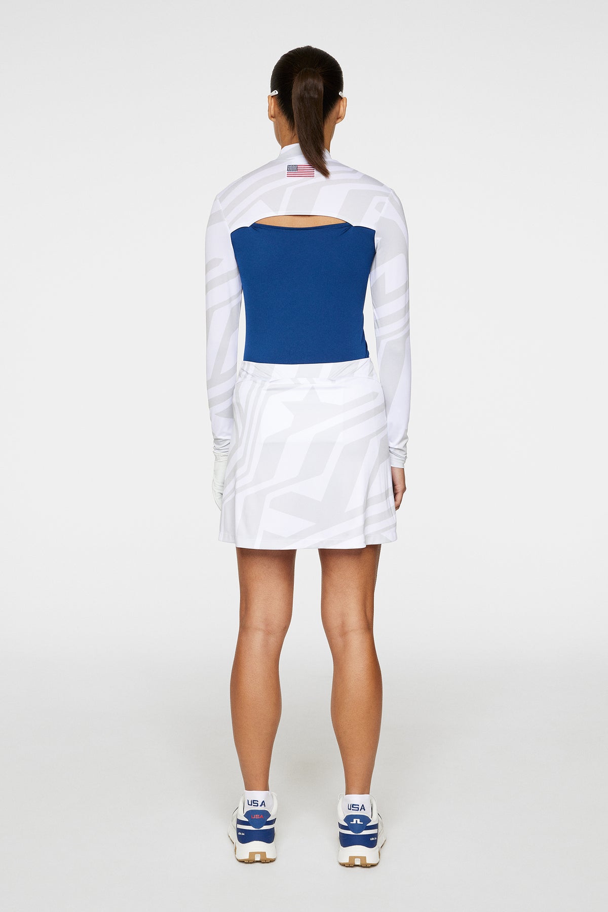 Gisele Skirt Print in US Golf White by J.Lindeberg