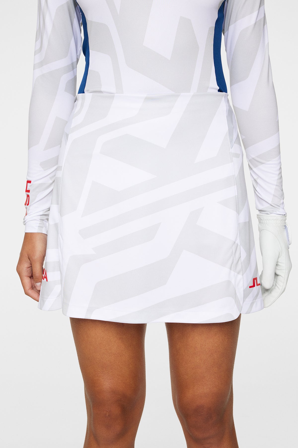 Gisele Skirt Print in US Golf White by J.Lindeberg