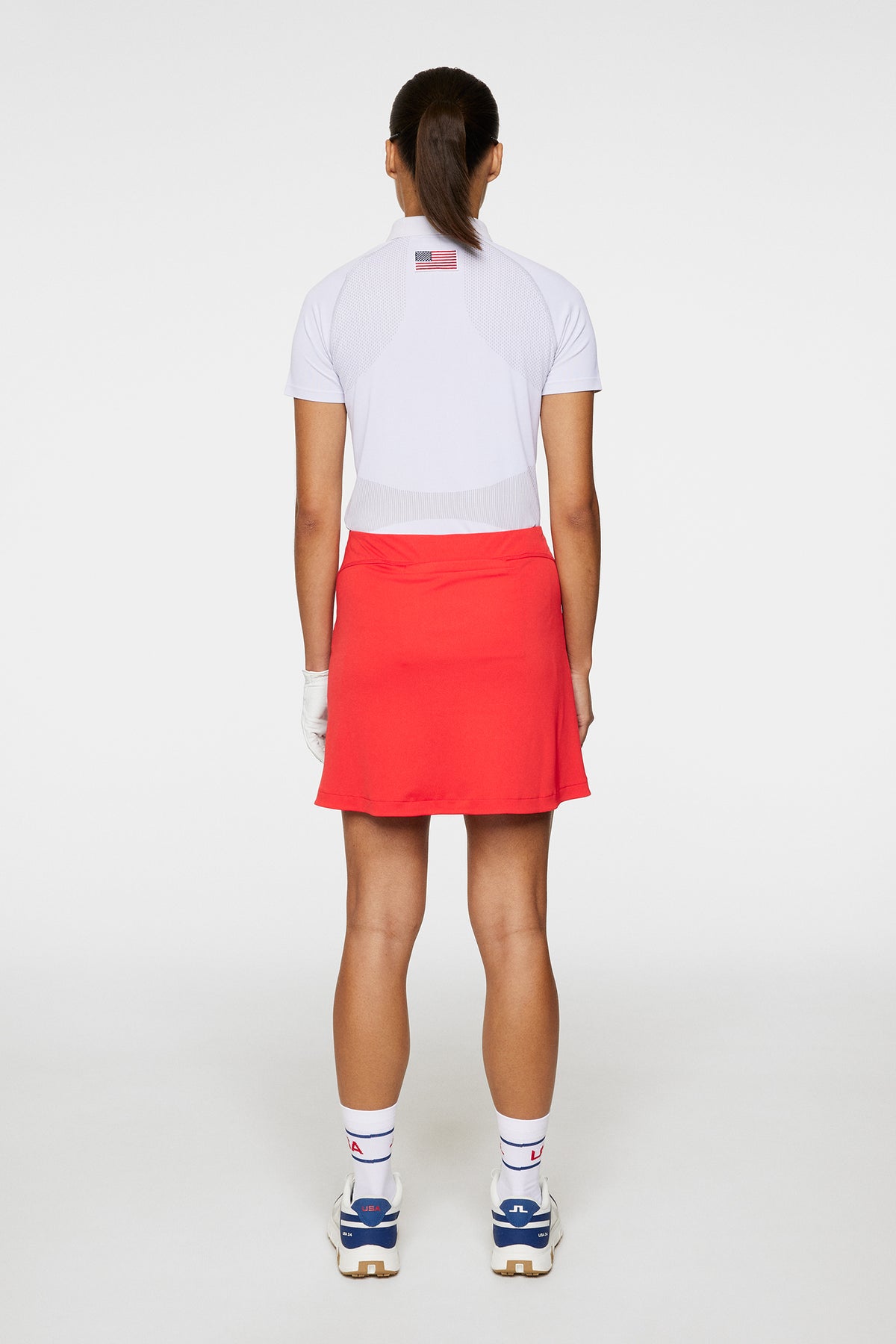 Gisele Skirt in Flame Scarlet by J.Lindeberg