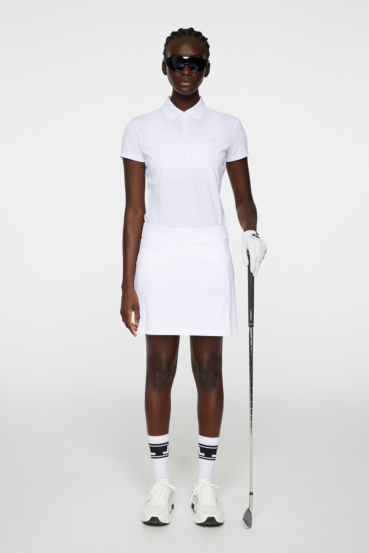 Amelie Mid Skirt in White by J.Lindeberg
