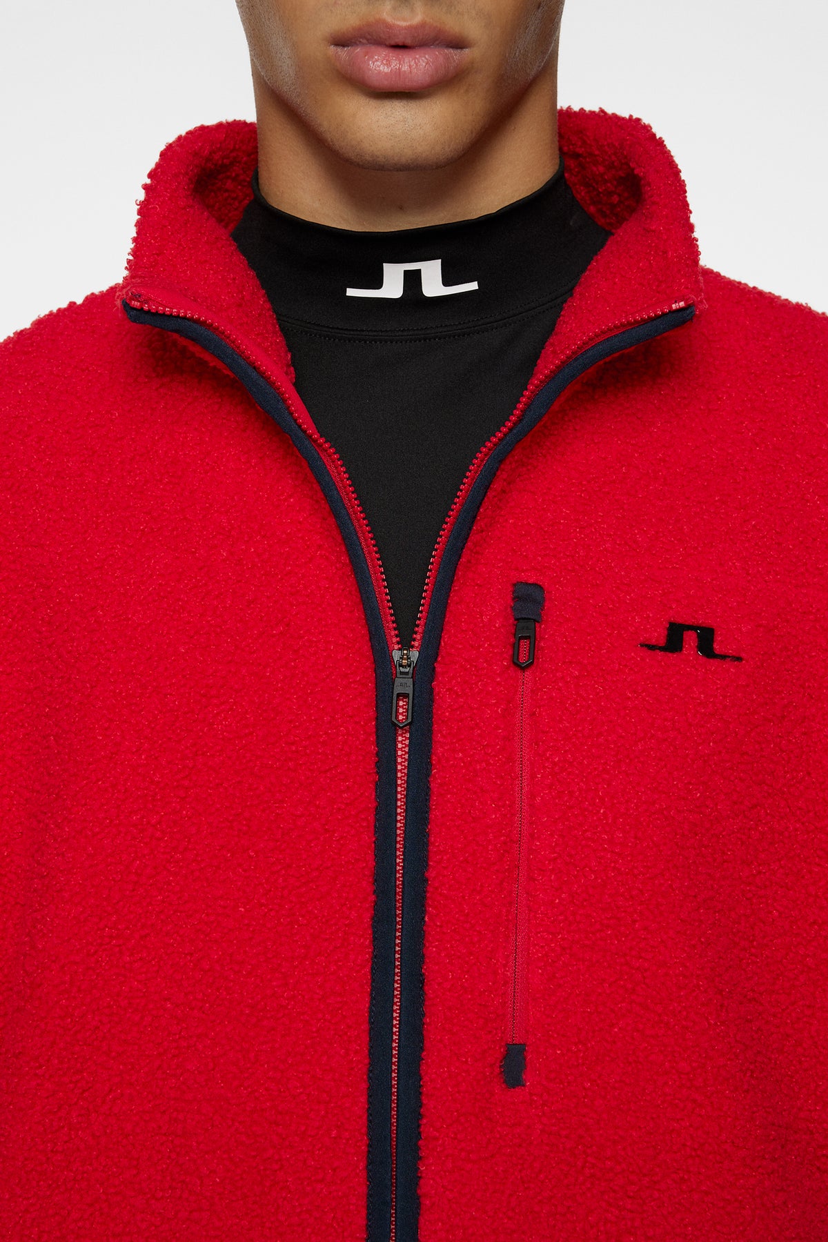 Peter Pile Jacket in Barbados Cherry by J.Lindeberg