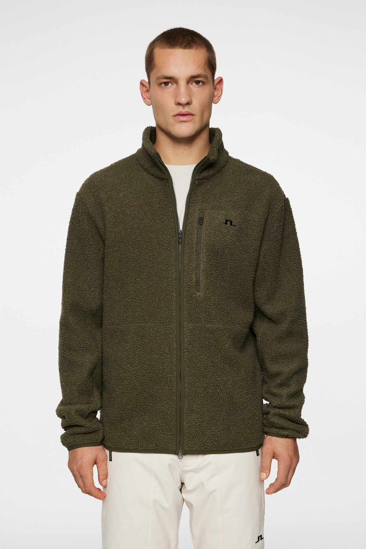 Peter Pile Jacket in Forest Green by J.Lindeberg