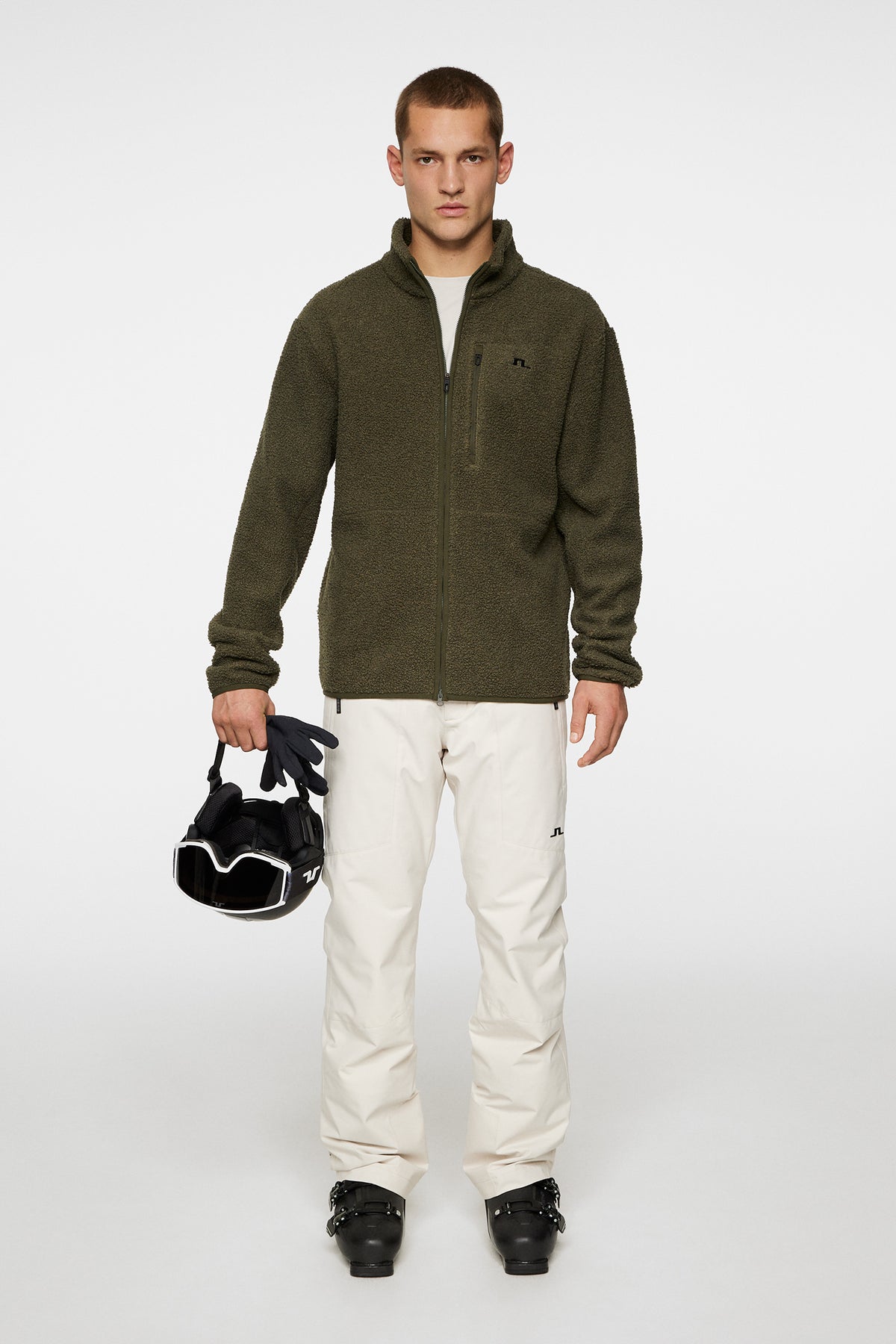 Peter Pile Jacket in Forest Green by J.Lindeberg