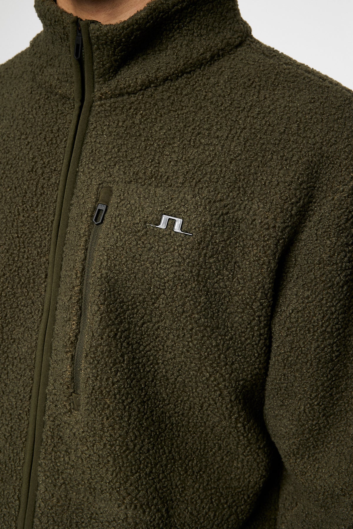 Peter Pile Jacket in Forest Green by J.Lindeberg