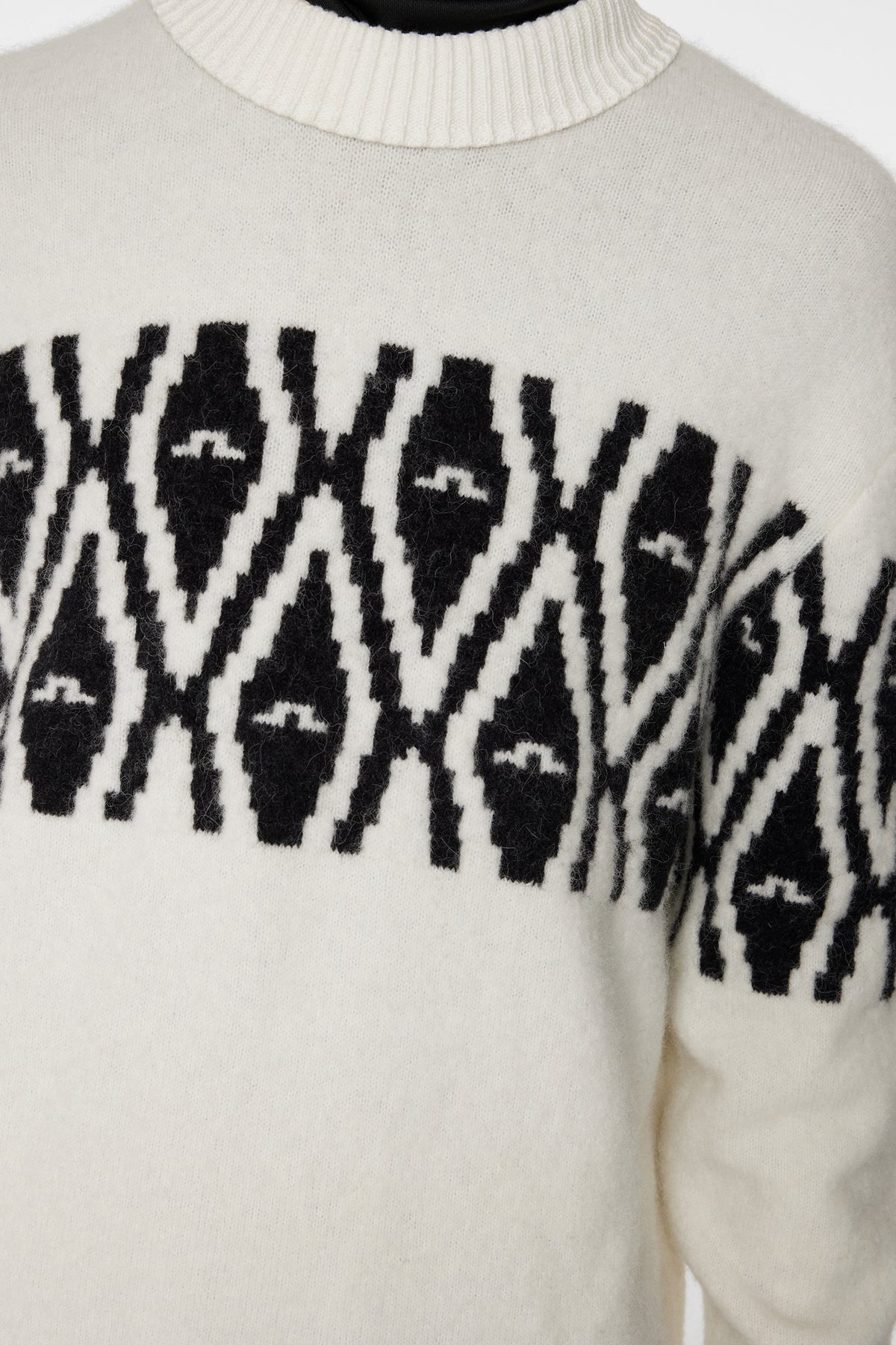 Jalen Jacquard Knitted Sweater in Whisper White by J.Lindeberg