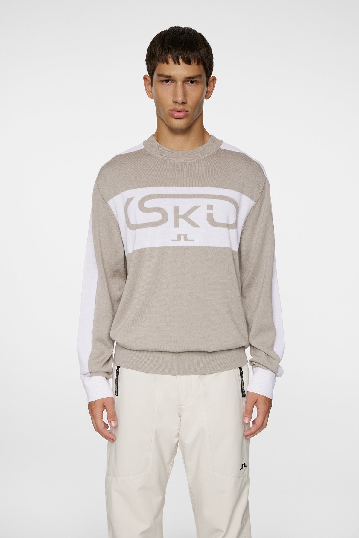 Kirby Knitted Sweater in Moonbeam by J.Lindeberg