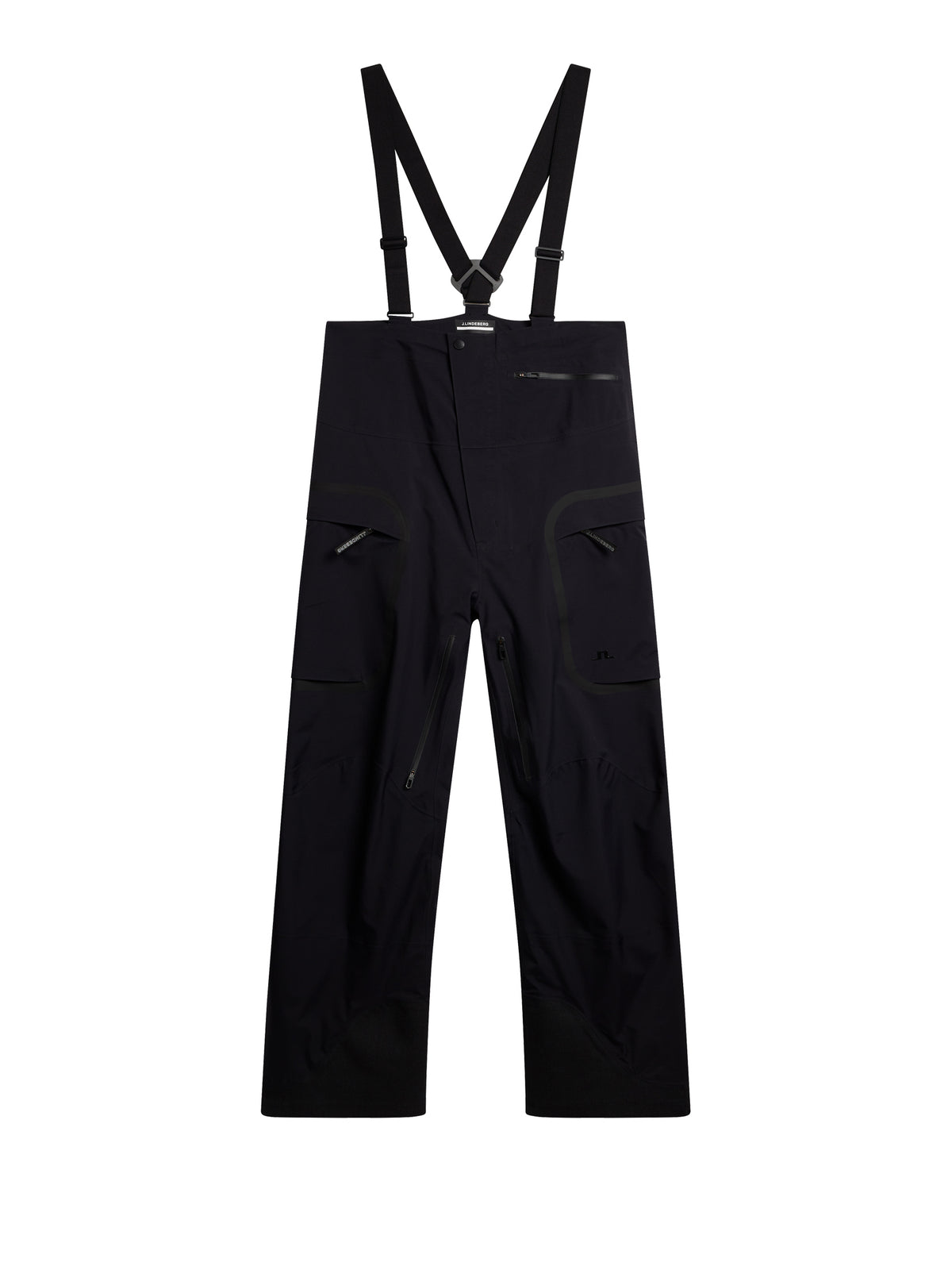 High Grounds Shell Bib Pants in Black by J.Lindeberg