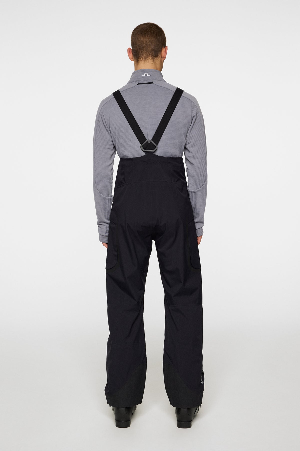 High Grounds Shell Bib Pants in Black by J.Lindeberg