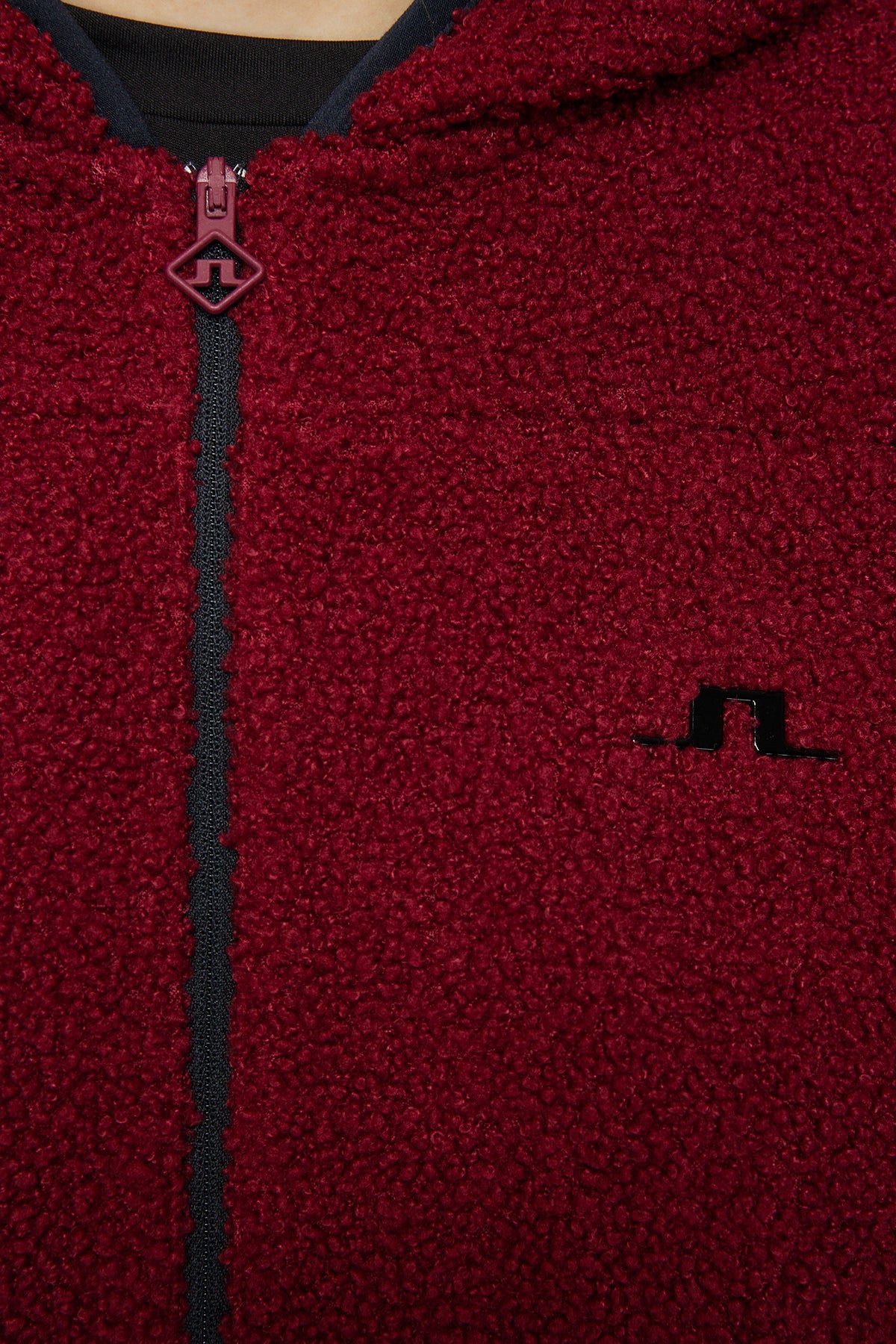 Delise Pile Hoodie in Cabernet by J.Lindeberg