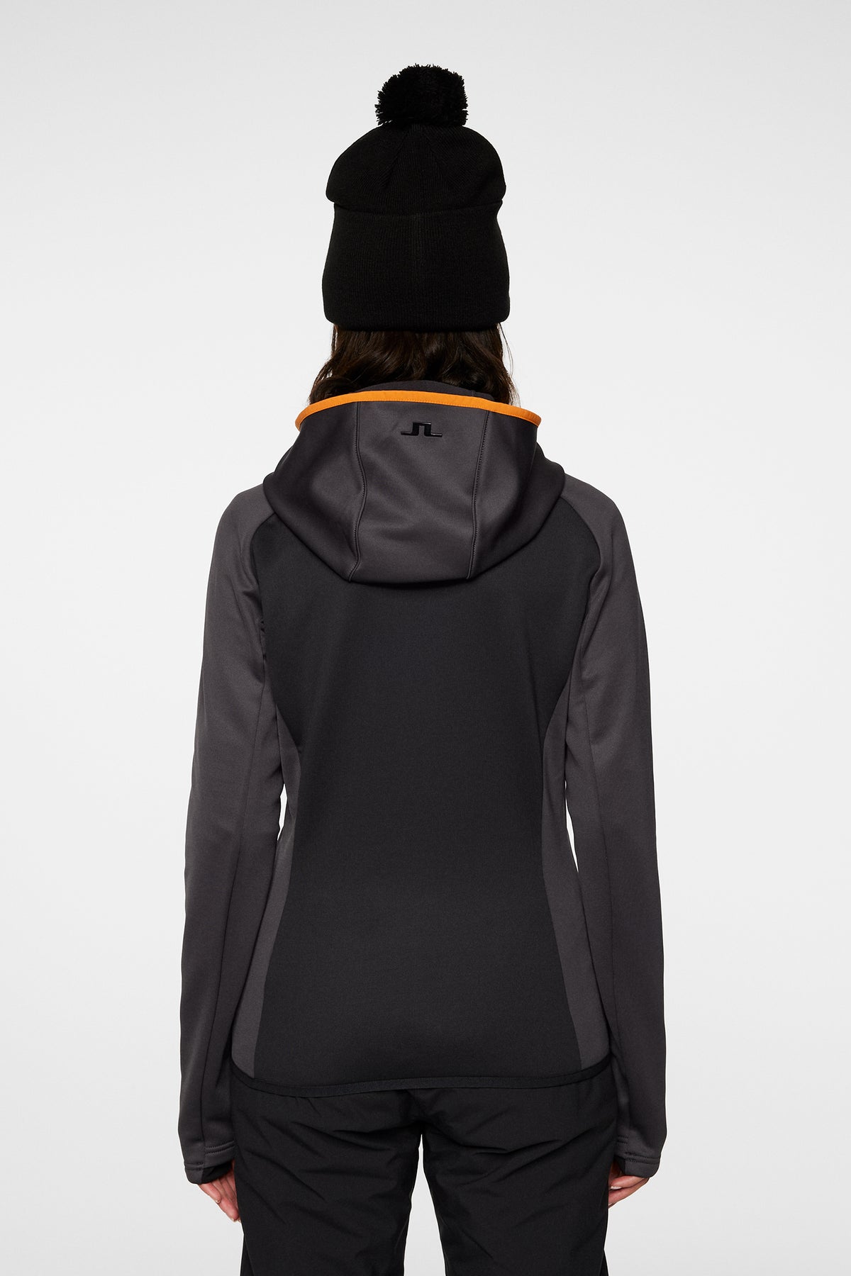 Elana Full Zip Hood in Asphalt by J.Lindeberg