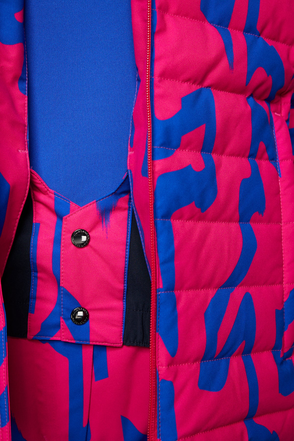 W Thermic Down Jacket Printed in Glitch Bridge Pink by J.Lindeberg