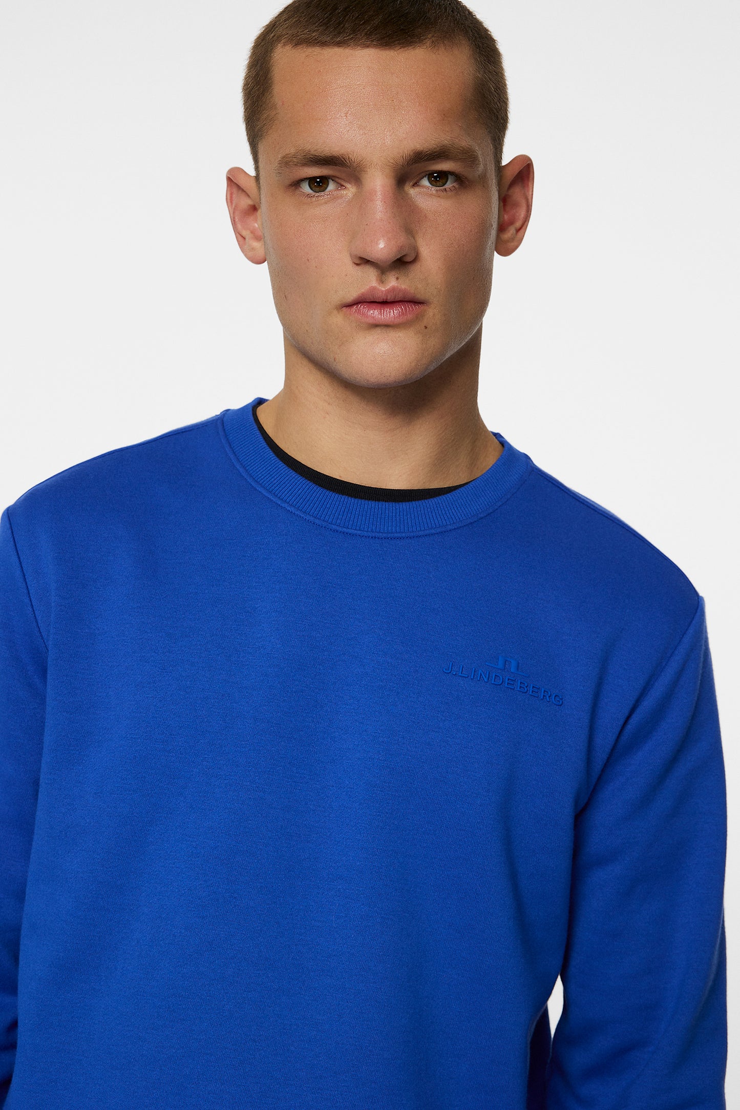 Alpha Crew Neck in Club Blue by J.Lindeberg