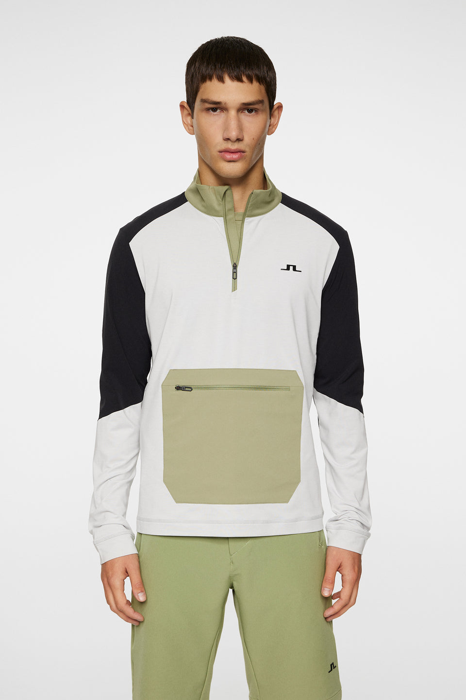 Matias Zip Mid Layer / Light Grey Melange
