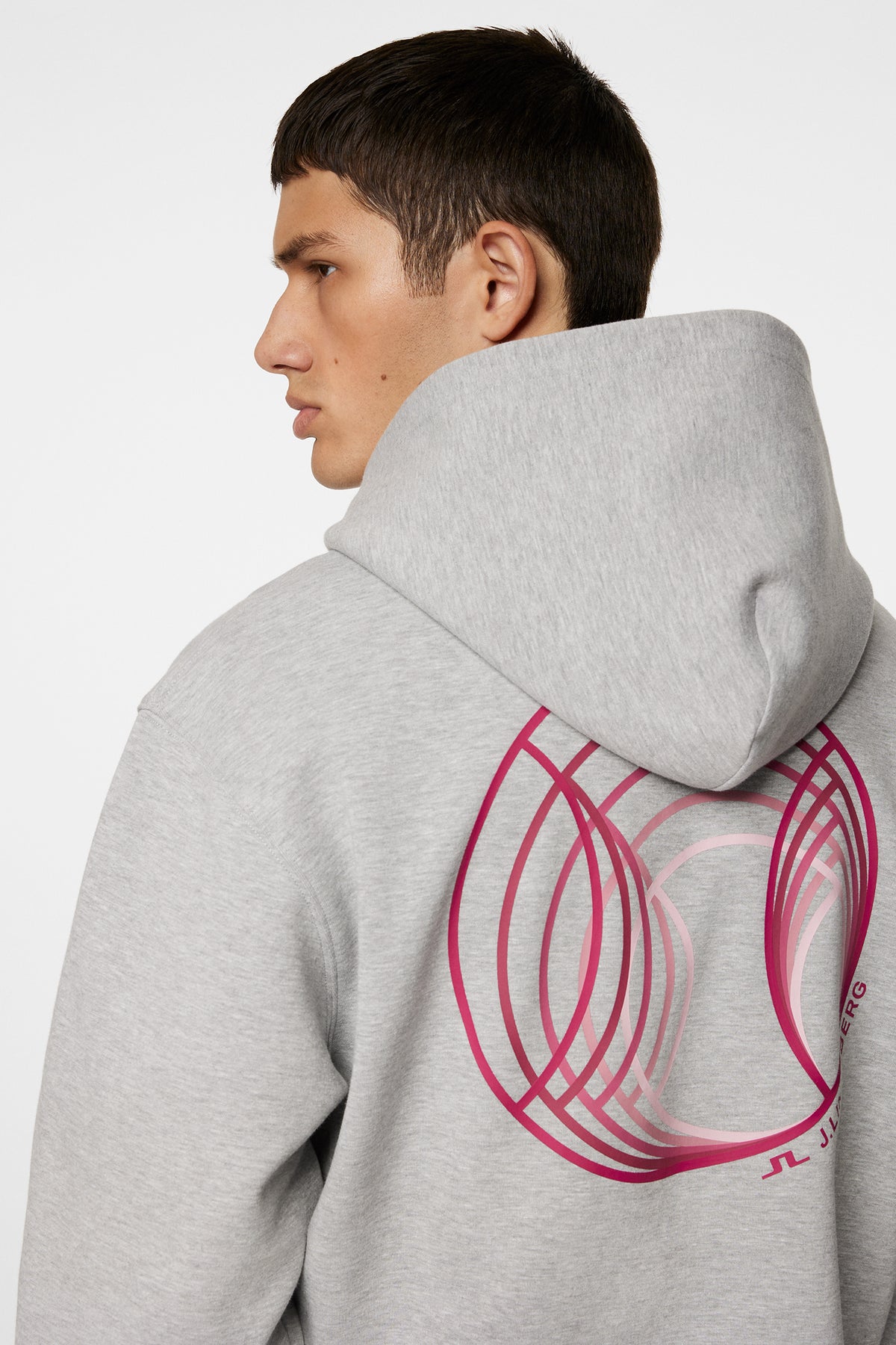 Steffen Hood in Light Grey Melange by J.Lindeberg