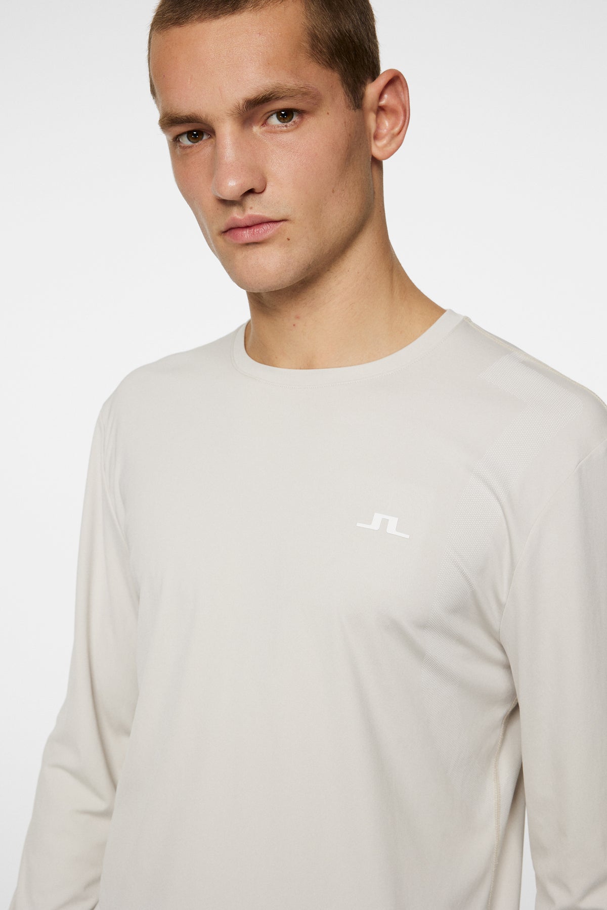 Elion Long Sleeve Tee in Moonbeam by J.Lindeberg