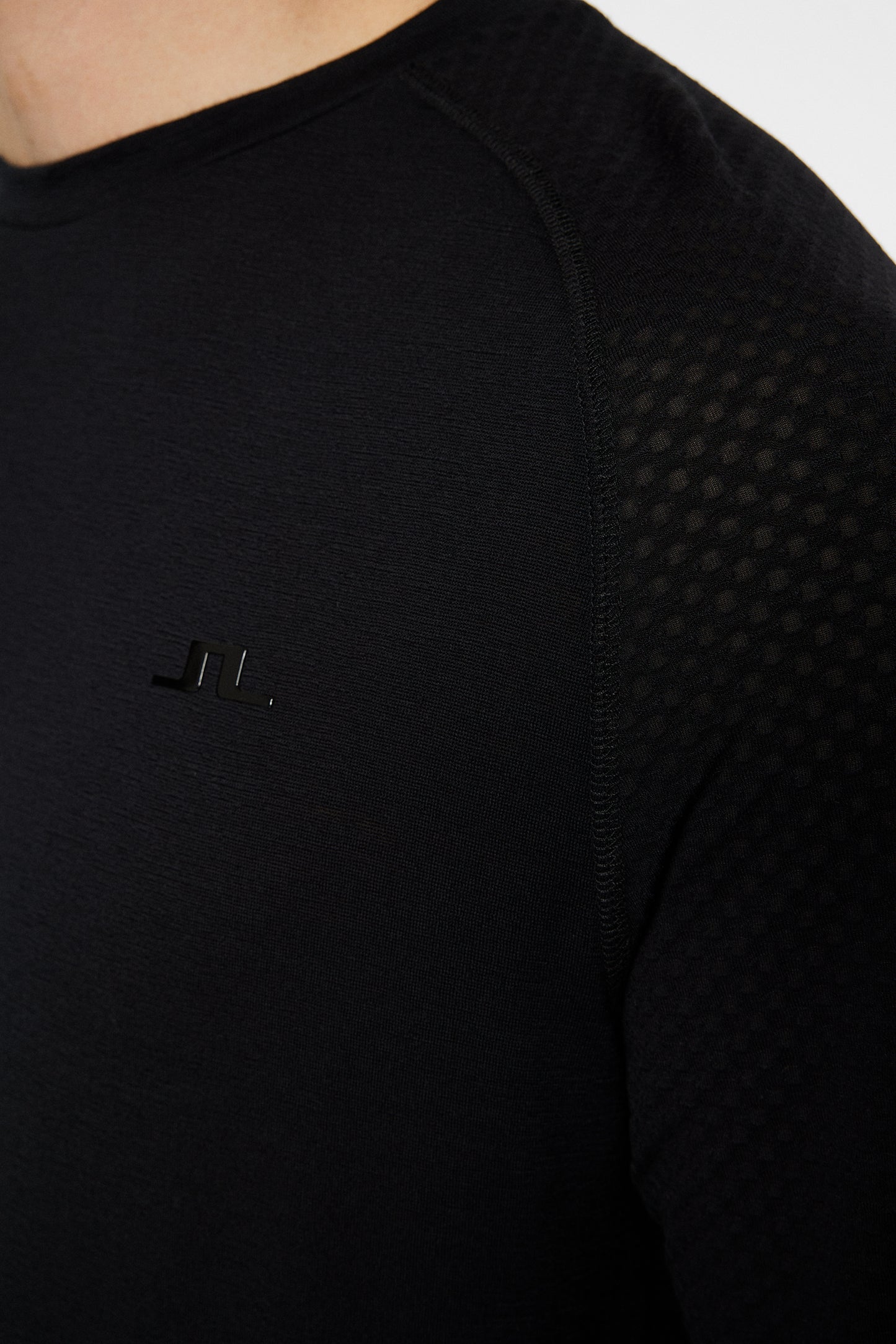 Brent Wool Long Sleeve in Black by J.Lindeberg
