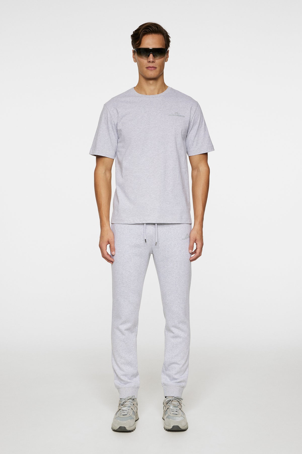 Alpha T-shirt in Light Grey Melange by J.Lindeberg