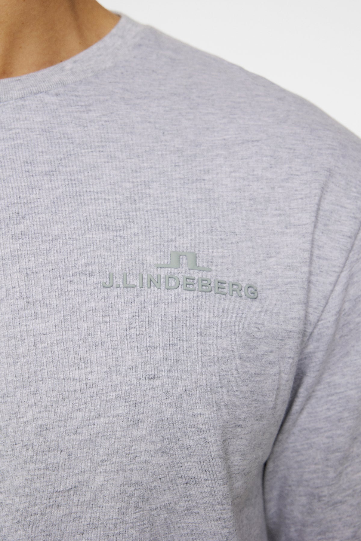 Alpha T-shirt in Light Grey Melange by J.Lindeberg
