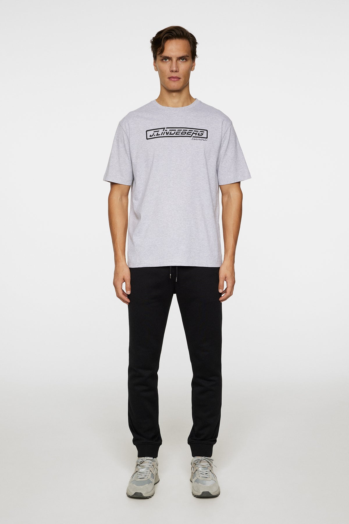 Baldwin T-shirt in Light Grey Melange by J.Lindeberg