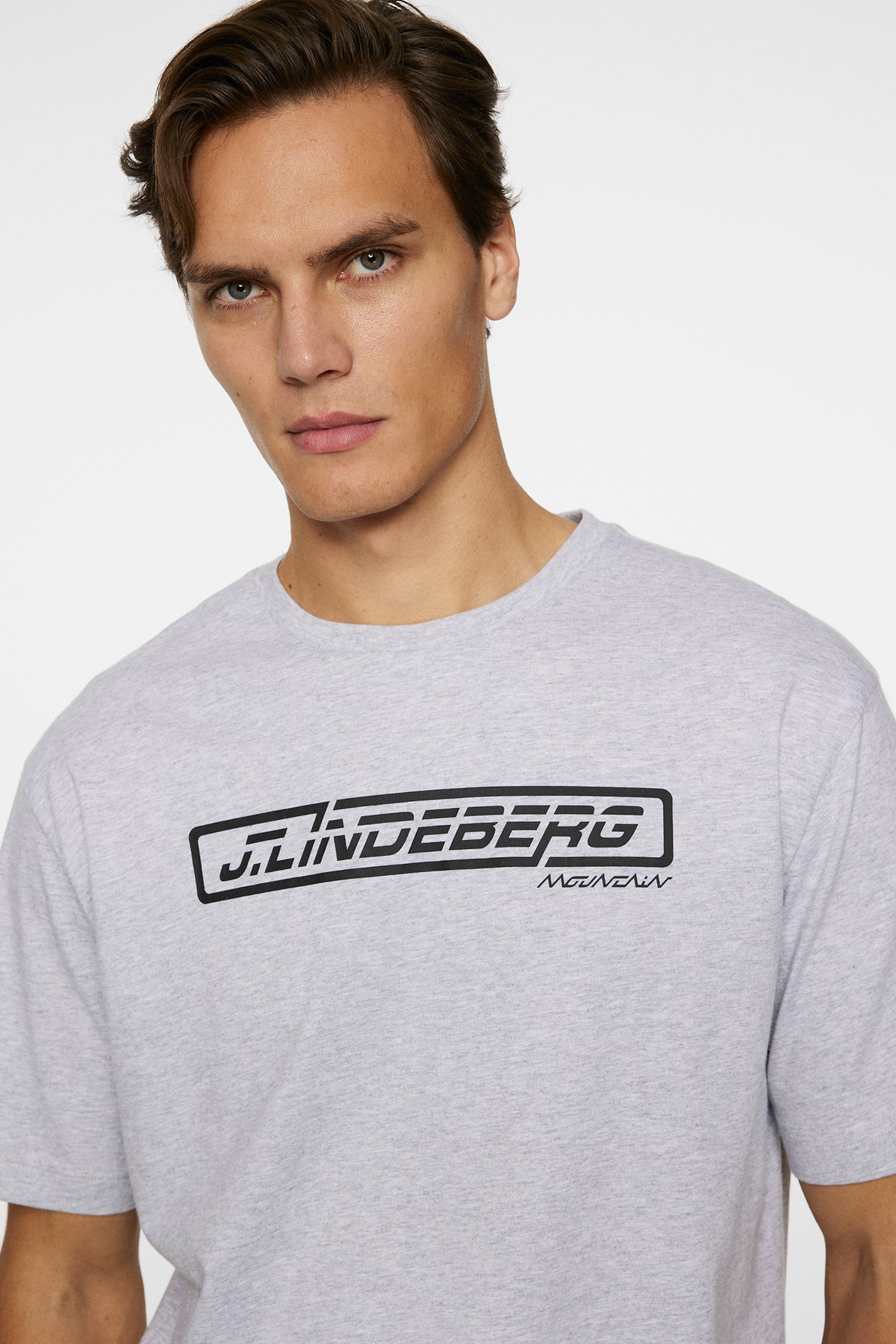 Baldwin T-shirt in Light Grey Melange by J.Lindeberg