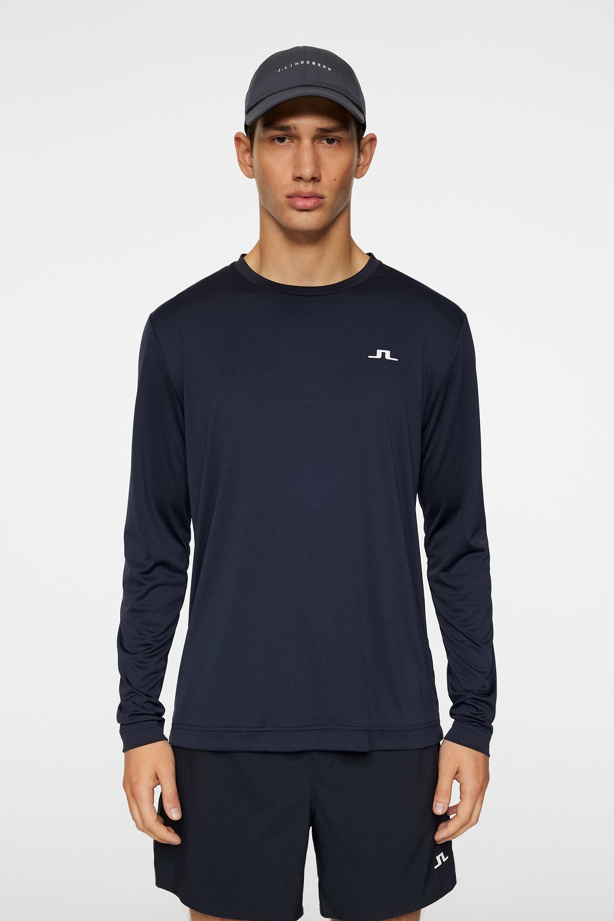 Ade T-shirt LS in JL Navy by J.Lindeberg