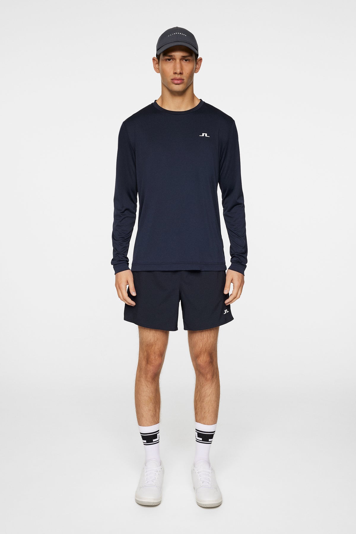 Ade T-shirt LS in JL Navy by J.Lindeberg