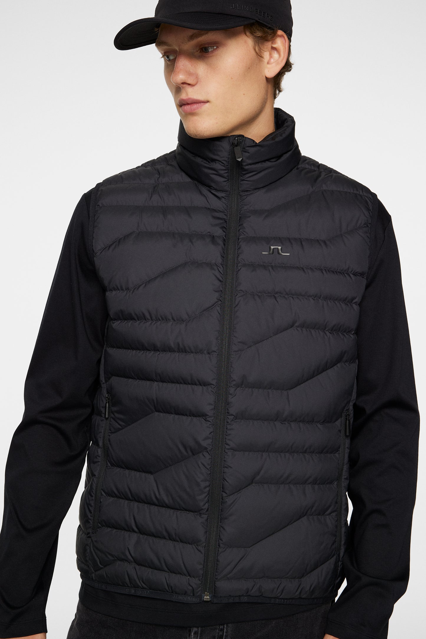 Cliff Light Down Vest in Black by J.Lindeberg