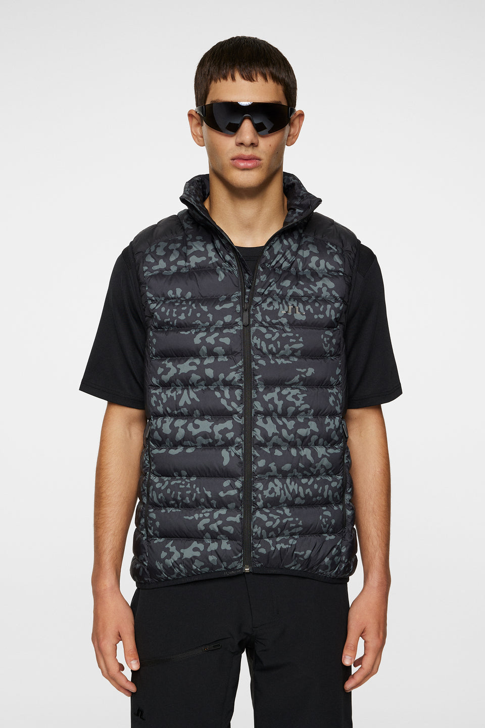 Oden Light Down Vest Print / Snake Rock Asphalt M