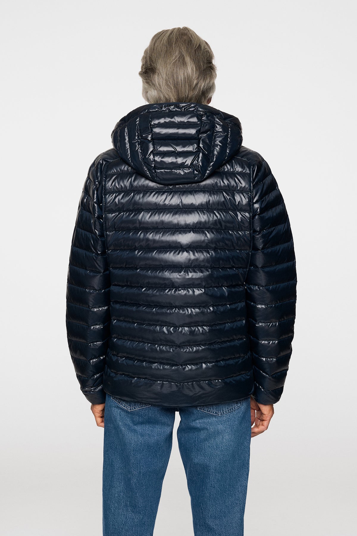 Oden Light Down Hood in JL Navy by J.Lindeberg