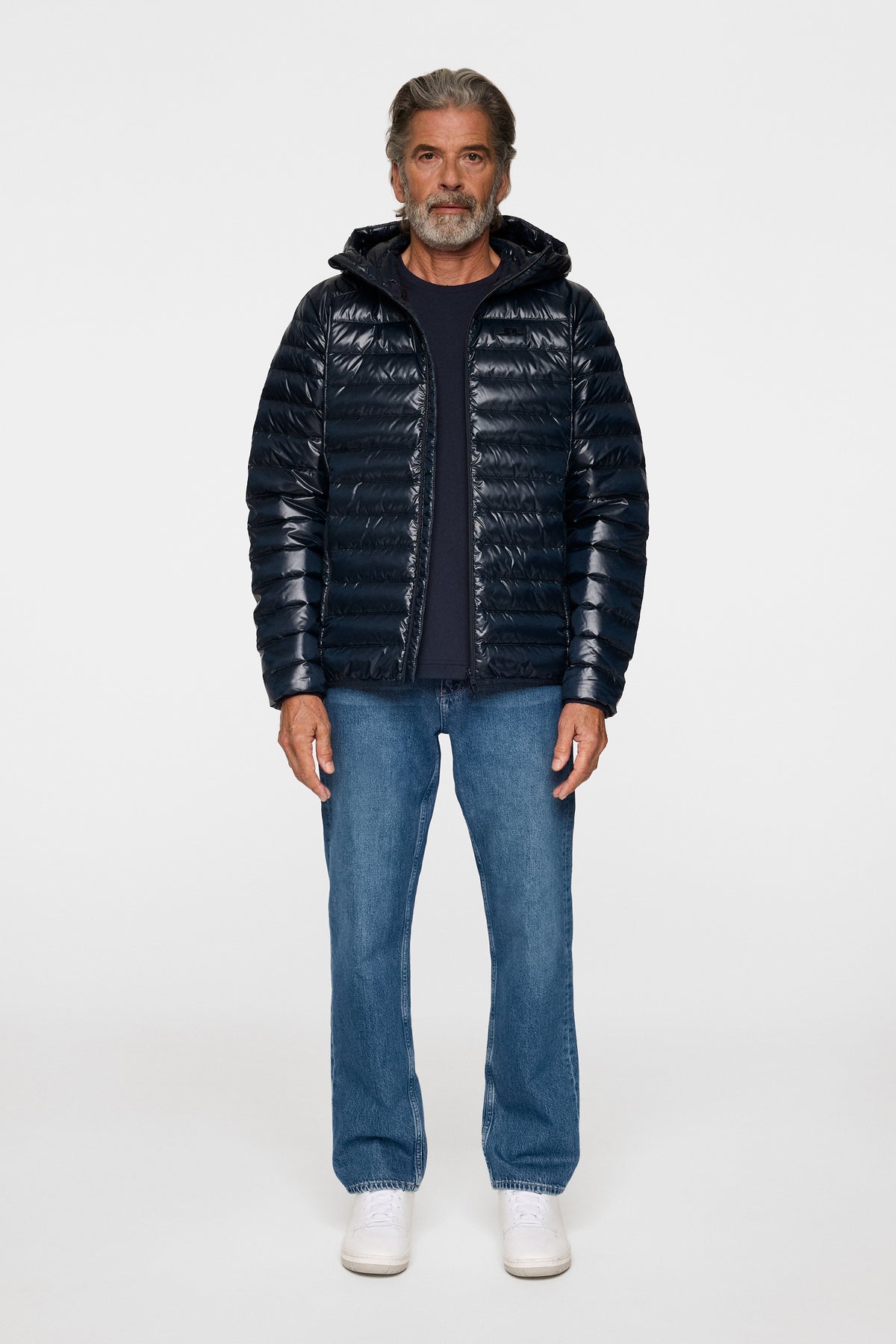 Oden Light Down Hood in JL Navy by J.Lindeberg