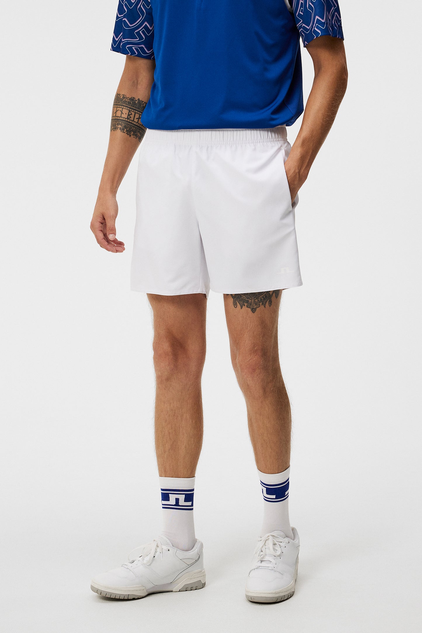 Preston Shorts in White by J.Lindeberg