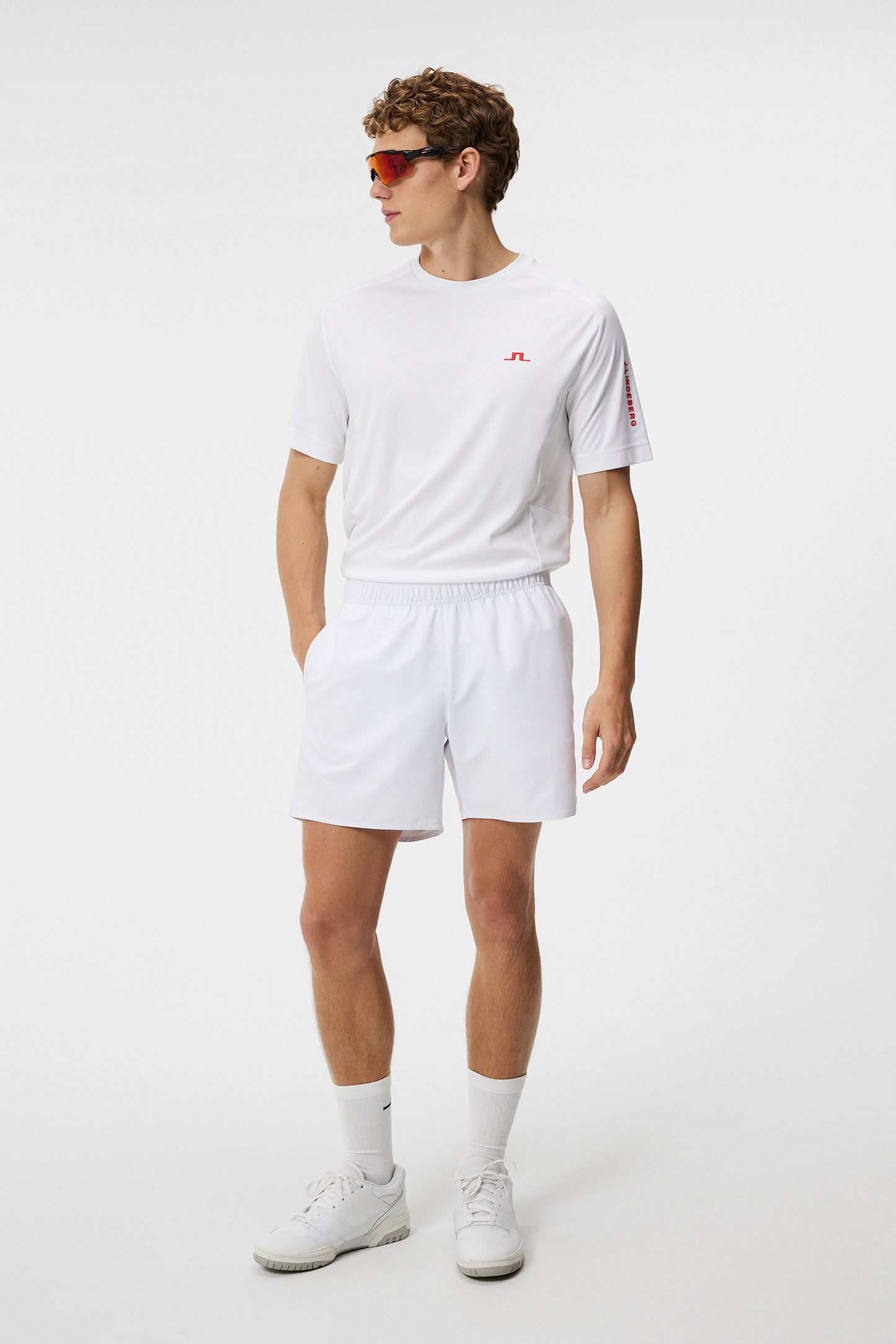 Preston Shorts in White by J.Lindeberg
